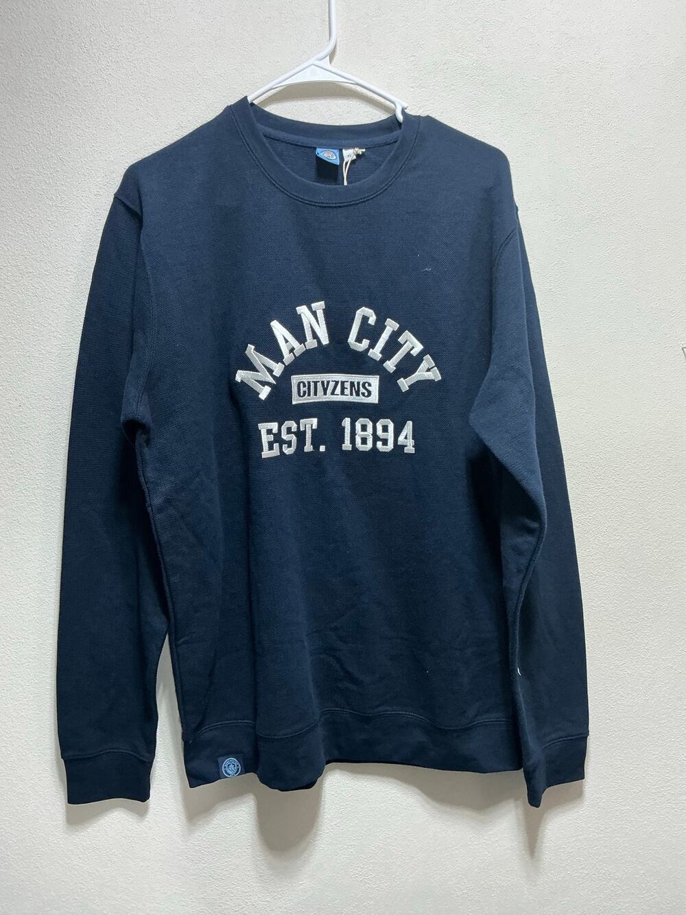 Manchester City Oversized Pullover Sweatshirt - Navy Size XL
